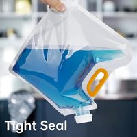 Sacs de stockage d'huile d'olive pour aliments pour oiseaux, avec soufflet de fond, en PE durable, poignée portable, bec verseur facile, pour aliments pour animaux, graines pour oiseaux, graines de tournesol