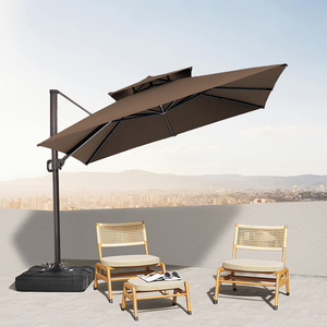 Sombrilla de Patio con Panel Solar para Restaurante, Cafetería, Hotel, Patio, Parque - Uso Comercial de Lujo para Exteriores, Gran Tamaño, Resistente a los Rayos UV - Product Image 2