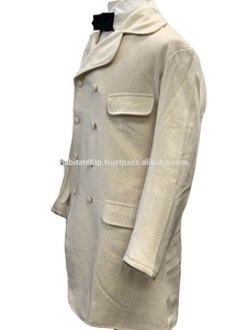 เสื้อโค้ทขนสัตว์สีขาวกลางศตวรรษที่19th ใหม่ล่าสุด1840 S 1870 S เครื่องแบบการทำสำเนา - Product Image 5