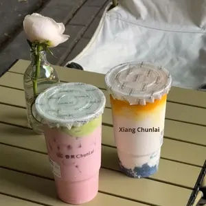 Tampa de Plástico Descartável Personalizada com Impressão em Relevo para Tigela de Salada, Tigela Transparente de <span class=keywords><strong>PET</strong></span> para Iogurte e Sorvete, Opções de 12oz, 14oz e 32oz - Product Image 5