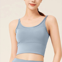 Soutien-gorge de sport en maille à maintien moyen avec coussinets amovibles pour femme, idéal pour la gym et le fitness, séchage rapide, respirant, évacuation de l'humidité, extensible dans quatre directions, fermeture avant