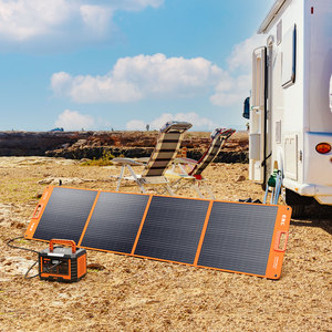 Panneau solaire portable EBL 100W, mise à niveau avec puissance réglable de 200W pour station d'alimentation 240/300/500/1000/1500/2000 - Product Image 1