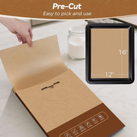 Feuilles de papier parchemin robustes pour la cuisson Feuilles de papier sulfurisé demi-parchemin prédécoupées non adhésives et sans fuite