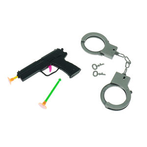 Set di Giocattoli Poliziotto Simulato con Pistola, Ago a Ventosa e Manette - Set di Gioco in Plastica per Bambini - Product Image 2