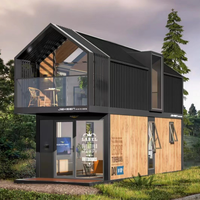 Maison préfabriquée modulaire personnalisée CE, maison de conteneur de luxe, villa à ossature en acier de 40 pieds, 2 chambres, bâtiment préfabriqué, maison mobile miniature