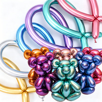 Lot de 100 ballons longs professionnels en latex torsadés, toutes couleurs, pour clown, magie, cadeaux d'anniversaire, arts, décoration de mariage et de fête