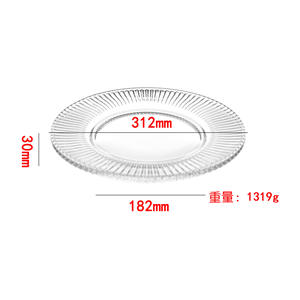 بيع المصنع جودة عالية سميكة حافة الزجاج واضحة لوحة الرصاص العمودي الضلع الكريستال زجاج شاحن - Product Image 6