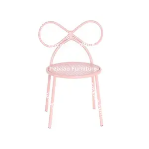 Customized Color Modern Baby Shower Kid Chairs Iron Frame Pink Baby Chair for Party/Birthday