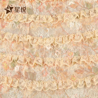 Robes de cérémonie à étages en tissu vintage, imprimées sur mesure, en dentelle, multicouches, à volants, à pois, en maille multi-crafts