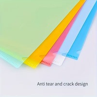Carpeta de Plástico Transparente Personalizada en Forma de L, Tamaño A4, con Abertura Lateral, para Documentos, Material de Oficina y Escolar