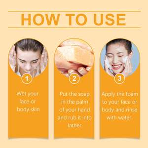 Private Label Natural Organic Handmade Brightening Honey <strong>Lemon</strong> Turmeric and Kojic Acid <strong>Soap</strong> Bar Whitening Turmeric <strong>Soap</strong> - Product Image 6