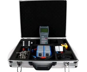 价格优惠15-6000毫米数字多普勒流量计钳型电池电源手持式超声波流量计，带数据记录器