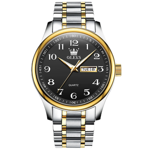 Reloj de cuarzo 5567 rentable para hombre, correa de acero inoxidable a la moda, relojes de pulsera para hombre, manecillas luminosas, reloj de negocios con fecha automática - Product Image 3