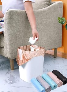 Bolsas de Basura para Baño Huamaohengchun de 4 Galones, 5 Rollos/100 Unidades, Bolsas de Basura Pequeñas con Asas para Oficina, Baño y Contenedor de Basura - Product Image 4
