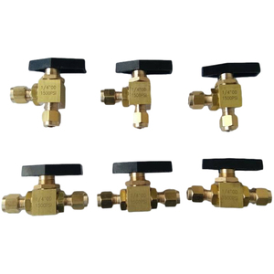 <strong>HI</strong>-<strong>TEK</strong> 3 Way Ball Valve 1/4" Instrument Panel Mount Brass 1000 psi - Product Image 3