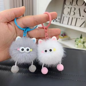 Llavero de peluche de piel sintética de visón <span class=keywords><strong>Kawaii</strong></span> con diseño de <span class=keywords><strong>elfo</strong></span> y duende, con cadena colorida para colgante de mochila de estudiante, juguete - Product Image 2