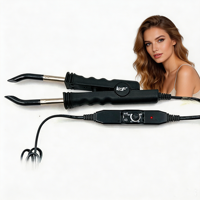 Connecteur d'extension capillaire à fusion de kératine de qualité supérieure, double modèle, pointe chauffante thermostatique pour un lissage parfait en salon