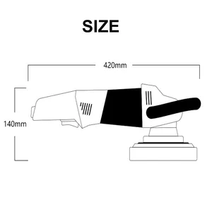 מכונת פוליש לרכב JRS DA/RO 15 מ""מ אקראי אורביטלי דו-פעולה מלטשת לרכב פולידורה פאר אוטומטים מקצועי