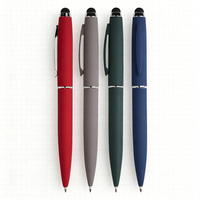 Stylos à bille métalliques à écran tactile avec revêtement par pulvérisation 1,0 mm, vente en gros, luxe, avec logo personnalisé pour les événements d'entreprise