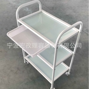 Hongzi Salon <b>Trolley</b> 3 Tier Stainless Steel Mobile Storage Rack For Hairdressing Salon Equipment With 4 Wheels Easy <b>Moving</b> - Product Image 3