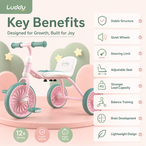 Cochecito de viaje ligero Luddy 3 en <span class=keywords><strong>1</strong></span>, <span class=keywords><strong>triciclo</strong></span> para niños pequeños, bicicleta de equilibrio para bebés, juguete para pasear por el parque - Product Image 6