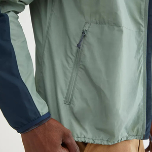 Veste coupe-vent décontractée pour hommes personnalisée OEM Protection coupe-vent d'automne avec col montant en toile imperméable coupe-vent - Product Image 3