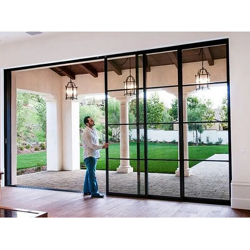 black extremely narrow steel frame sliding windows home indoor double glazed sliding doors for houses internal glass door