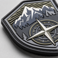 Patch Velcro PVC Personnalisé Imperméable Badge en Caoutchouc 3D avec Dos Auto-agrippant pour Équipement Tactique Fournisseur d'Usine OEM ODM Vente en Gros