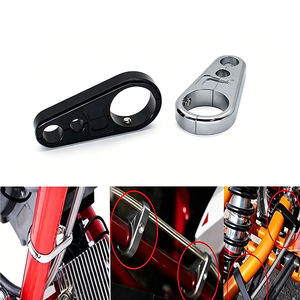 Support de fixation de câble de frein et d'embrayage 25MM pour moto Harley, VTT, buggy de plage, noir chromé, support de tuyau d'huile - Product Image 3