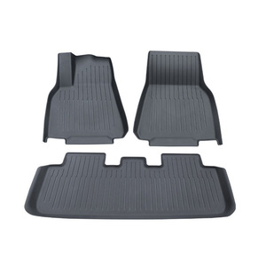Nouveaux tapis de sol <span class=keywords><strong>Tesla</strong></span> en métal TPE moulés par injection, conduite à gauche/droite, pour voitures <span class=keywords><strong>Tesla</strong></span> Model Y 3, sans logo imprimé, vente en gros - Product Image 1