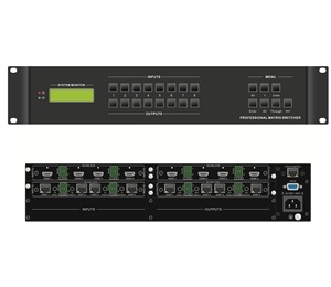Max0808 8-kanaals Hd Hybride Matrix Voor Hd Videoconferentiesysteem Matrix Ondersteuning Cvbs Ypbpr Vga Dvi Hdm1 3G/Hd/SD-SDI Hdcp Edid - Product Image 2
