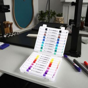 MONDOF 2026 Custom Color Plastic Fine Tip Dual Tip Acrylic Art Marker Painting Pen Set - Product Image 6