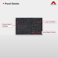 Panneau décoratif en aluminium découpé au laser, revêtement métallique sculpté résistant aux intempéries pour façade murale Alumtimes