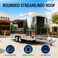 Remorque alimentaire commerciale Wetruth entièrement équipée, cuisine mobile pour la vente de nourriture de rue, café, boulangerie et restauration rapide