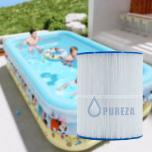 Cartucho de filtro para piscina Pureza, elemento plisado de carbón activado para la filtración de agua en piscinas inflables, spas y jacuzzis. - Product Image 1