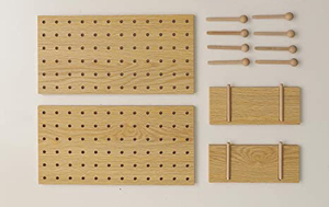 Tự làm lưu trữ và hiển thị bảng, bằng gỗ <span class=keywords><strong>Pegboard</strong></span> hiển thị mô-đun tổ chức Lưu trữ tường móc kệ - Product Image 4
