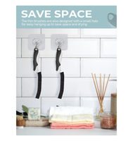 Brosse de nettoyage multifonctionnelle en plastique à poils durs pour les fentes, outil de nettoyage durable et écologique pour la salle de bain, l'évier, le robinet, les carreaux