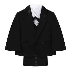 Ensemble de 5 pièces pour bébé, costume de cérémonie personnalisé en usine, veste, chemise, gilet, pantalon et nœud papillon, 3, 6, 9, <span class=keywords><strong>12</strong></span> <span class=keywords><strong>mois</strong></span>, tenue pour enfants pour photos d'anniversaire, fleurs - Product Image 1