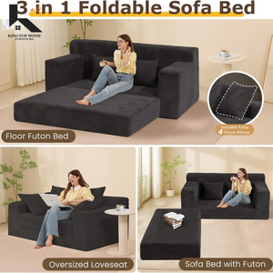 Canapé compressé extensible et pliable, meubles doux pour <span class=keywords><strong>la</strong></span> maison, salon, <span class=keywords><strong>chambre</strong></span> à louer, salle à manger, hôtel - Product Image 2