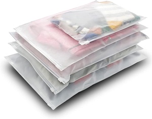 Customized high quality frosted zipper plastic storage bag biodegradable plastic bag packaging for clothes and daily necessities