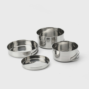 Ensemble de casseroles en acier inoxydable 4 pièces, ensemble de cuisine portable pliable pour le camping en plein air - Product Image 3