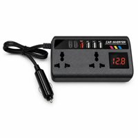 Convertisseur de courant pour voiture 12V/24V vers 220V avec ports de charge rapide, chargeur automobile portable, convertisseur de courant 3 ports USB, chargeur de voiture