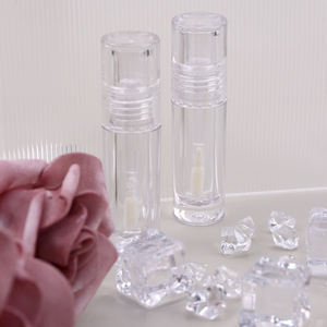 Vente en gros de tubes de gloss à lèvres vides en plastique transparent ronds, emballage, conteneur de gloss à lèvres transparent de 4 ml - Product Image 1