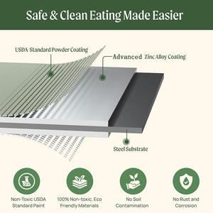 Классические большие двусторонние металлические кашпо с порошковым покрытием, квадратный дизайн, экологичные, прочные, из нержавеющей стали 304, для цветов - Product Image 5