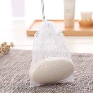 Éponge Loofah Nettoyante Visage, Nettoyant Facial Exfoliant, Filet à Savon Moussant, Réducteur de Déchets, pour Mousse Hydratante Visage Effet Guimauve - Product Image 2