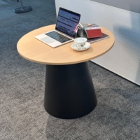 Table Basse Ronde Polyvalente de Haute Qualité, Table de Négociation et de Réception Multi-usages, avec Structure en Métal Fer pour Coin de Hall