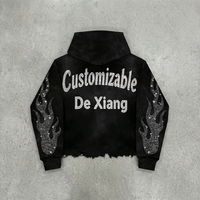 Fabricant de sweats à capuche personnalisés avec des motifs western et des strass |   Rodeo-Core Archive Distressed |   Série Atelier de luxe de qualité supérieure 450 g/m²