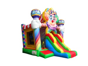Chú hề bị trả lại trượt lâu đài nhảy Nhà trượt <span class=keywords><strong>Inflatable</strong></span> MOONWALK Bouncer ngoài trời thương mại <span class=keywords><strong>Inflatable</strong></span> trở ngại Jumper bouncers - Product Image 2