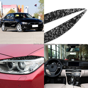 Lot de 2 pièces de couvre-chef en carbone forgé pour <span class=keywords><strong>BMW</strong></span> série 3 F30 2012-2018, décoration de voiture - Product Image 3