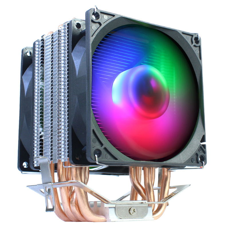 (619)3-wire dual-fan multicolored lights
